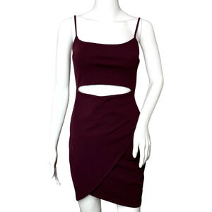 Lulus Dress Womens Small Purple Cutout on the Town Mini Dress‎ Bodycon Clubwear